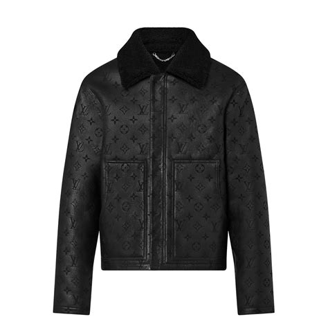 lv shearling|Shearling Embossed Monogram Jacket .